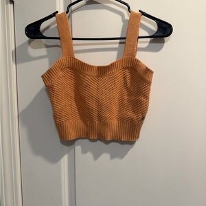 Roxy Warm Orange Knit Crop Top
